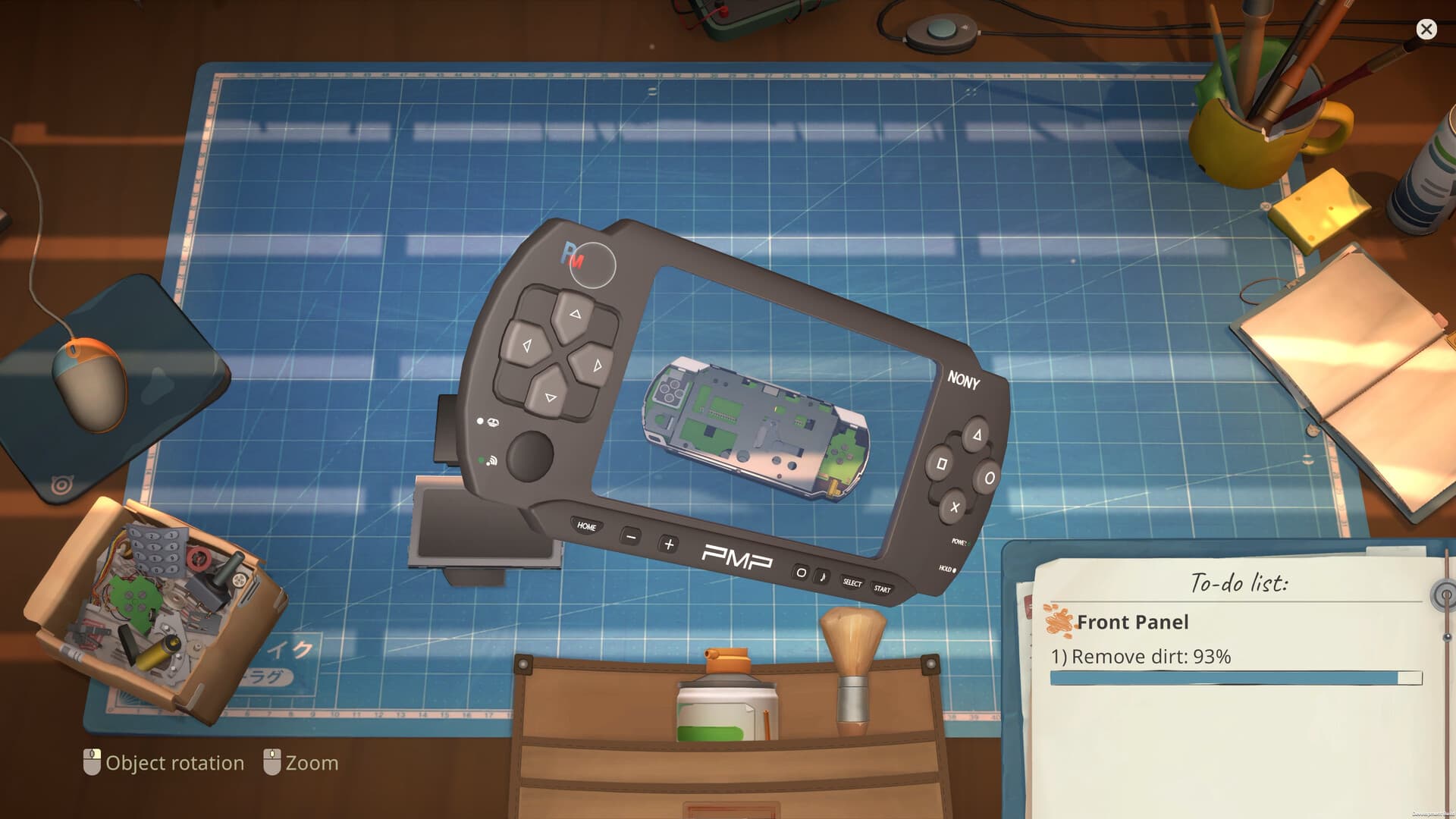 ReStory handheld device cleaning interface